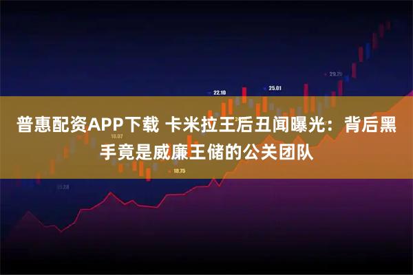 普惠配资APP下载 卡米拉王后丑闻曝光：背后黑手竟是威廉王储的公关团队